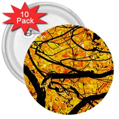 Golden Vein 3  Buttons (10 Pack) 