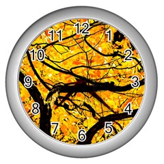 Golden Vein Wall Clocks (silver) 