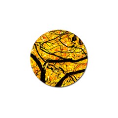 Golden Vein Golf Ball Marker by FunnyCow