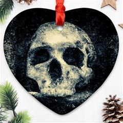 Skull Heart Ornament (two Sides) by FunnyCow