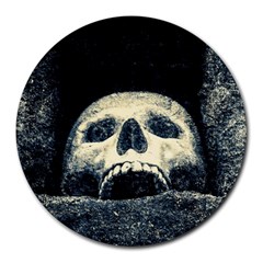 Smiling Skull Round Mousepads by FunnyCow