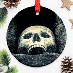 Smiling Skull Ornament (Round) Front