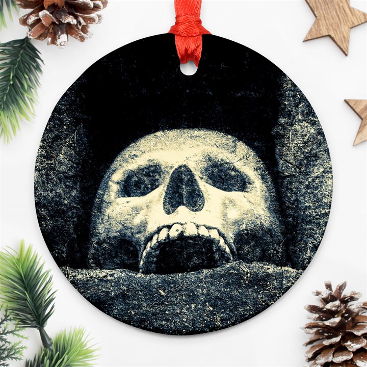 Smiling Skull Ornament (Round)