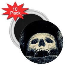 Smiling Skull 2 25  Magnets (10 Pack)  by FunnyCow