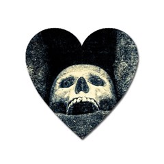 Smiling Skull Heart Magnet by FunnyCow