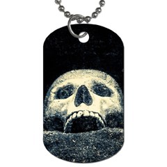 Smiling Skull Dog Tag (one Side) by FunnyCow