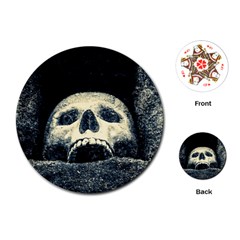 Smiling Skull Playing Cards (round)  by FunnyCow