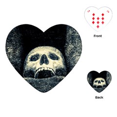 Smiling Skull Playing Cards (heart)  by FunnyCow