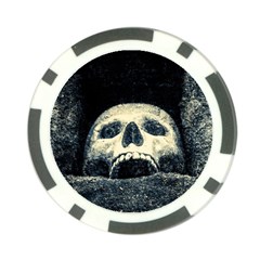 Smiling Skull Poker Chip Card Guard by FunnyCow