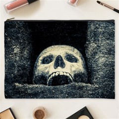 Smiling Skull Cosmetic Bag (xxxl)  by FunnyCow