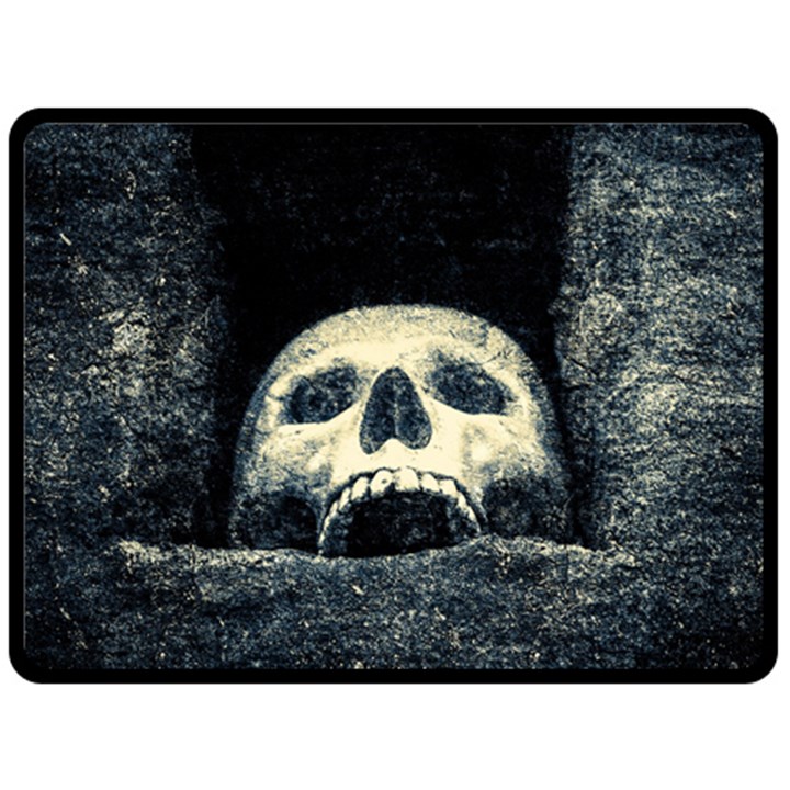 Smiling Skull Double Sided Fleece Blanket (Large) 