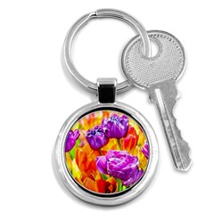 Tulip Flowers Key Chains (round)  by FunnyCow