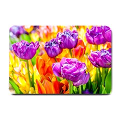 Tulip Flowers Small Doormat  by FunnyCow