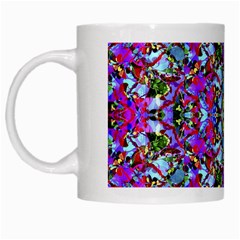 Multicolored Floral Collage Pattern 7200 White Mugs by dflcprints