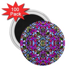 Multicolored Floral Collage Pattern 7200 2 25  Magnets (100 Pack)  by dflcprints