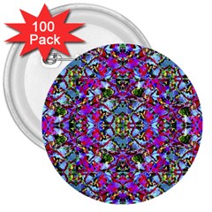 Multicolored Floral Collage Pattern 7200 3  Buttons (100 Pack)  by dflcprints