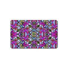 Multicolored Floral Collage Pattern 7200 Magnet (name Card) by dflcprints