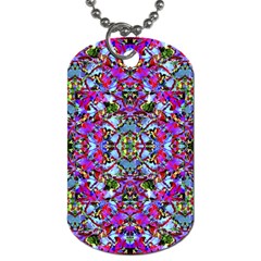 Multicolored Floral Collage Pattern 7200 Dog Tag (one Side) by dflcprints