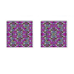 Multicolored Floral Collage Pattern 7200 Cufflinks (square) by dflcprints