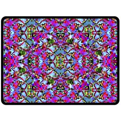 Multicolored Floral Collage Pattern 7200 Fleece Blanket (large)  by dflcprints