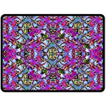 Multicolored Floral Collage Pattern 7200 Fleece Blanket (Large)  80 x60  Blanket Front