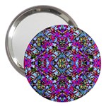 Multicolored Floral Collage Pattern 7200 3  Handbag Mirrors Front