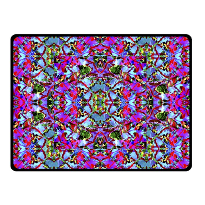 Multicolored Floral Collage Pattern 7200 Double Sided Fleece Blanket (Small) 