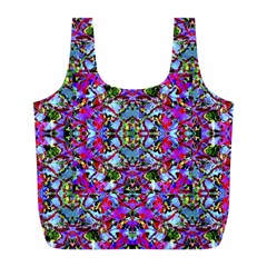 Multicolored Floral Collage Pattern 7200 Full Print Recycle Bags (l)  by dflcprints