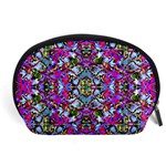 Multicolored Floral Collage Pattern 7200 Accessory Pouches (Large)  Front