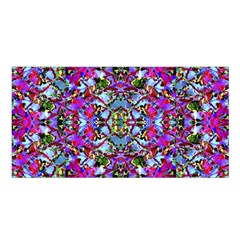 Multicolored Floral Collage Pattern 7200 Satin Shawl by dflcprints