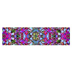 Multicolored Floral Collage Pattern 7200 Satin Scarf (oblong) by dflcprints