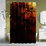 Sunset Silhouette Winter Tree Shower Curtain 48  x 72  (Small) Curtain(48  X 72 ) - 42.18 x64.8  Curtain(48  X 72 )