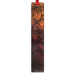 Sunset Silhouette Winter Tree Large Book Mark