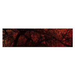 Sunset Silhouette Winter Tree Satin Scarf (oblong)