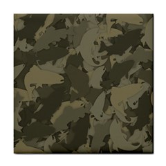 Country Boy Fishing Camouflage Pattern Tile Coasters by Bigfootshirtshop