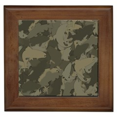 Country Boy Fishing Camouflage Pattern Framed Tiles by Bigfootshirtshop