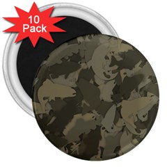 Country Boy Fishing Camouflage Pattern 3  Magnets (10 Pack)  by Bigfootshirtshop