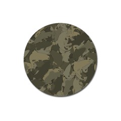 Country Boy Fishing Camouflage Pattern Magnet 3  (round) by Bigfootshirtshop