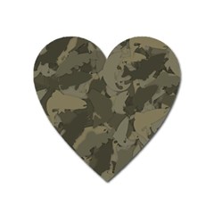 Country Boy Fishing Camouflage Pattern Heart Magnet by Bigfootshirtshop