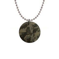 Country Boy Fishing Camouflage Pattern Button Necklaces by Bigfootshirtshop