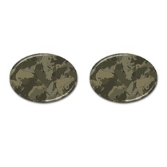 Country Boy Fishing Camouflage Pattern Cufflinks (oval) by Bigfootshirtshop