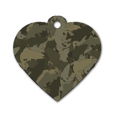 Country Boy Fishing Camouflage Pattern Dog Tag Heart (two Sides) by Bigfootshirtshop