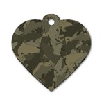 Country Boy Fishing Camouflage Pattern Dog Tag Heart (Two Sides) Front