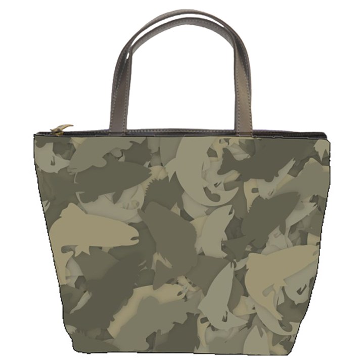 Country Boy Fishing Camouflage Pattern Bucket Bags