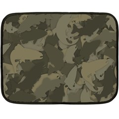 Country Boy Fishing Camouflage Pattern Fleece Blanket (mini) by Bigfootshirtshop