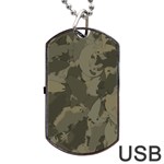 Country Boy Fishing Camouflage Pattern Dog Tag USB Flash (One Side) Front