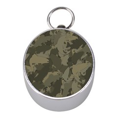 Country Boy Fishing Camouflage Pattern Mini Silver Compasses by Bigfootshirtshop