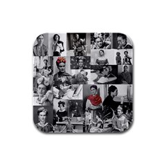 Frida Kahlo Pattern Rubber Square Coaster (4 Pack)  by Valentinaart