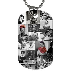 Frida Kahlo Pattern Dog Tag (two Sides) by Valentinaart