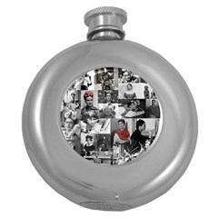 Frida Kahlo Pattern Round Hip Flask (5 Oz) by Valentinaart